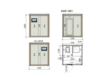 KW2 8×8 Wc – Shower Container